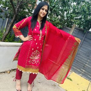 Pink Suit With Lace StyleTrousers