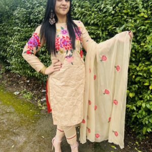 Pretty Peach Floral Suit