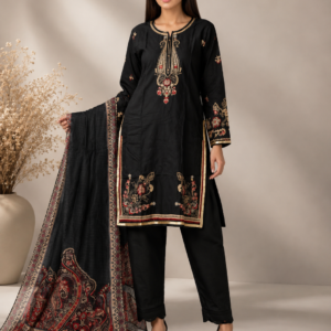 Noir Royale – Premium 3 Piece Embroidered Suit 🖤