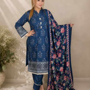 Royal Blue Rose Garden 3-Piece Suit - Lawn